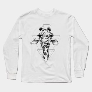 Geometric giraffe head Long Sleeve T-Shirt